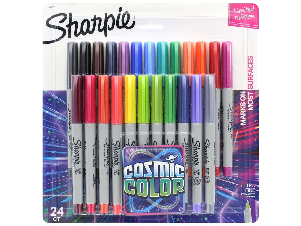 Sharpie Marker Permanent Ultra Fine Cosmic Colors 24pc
